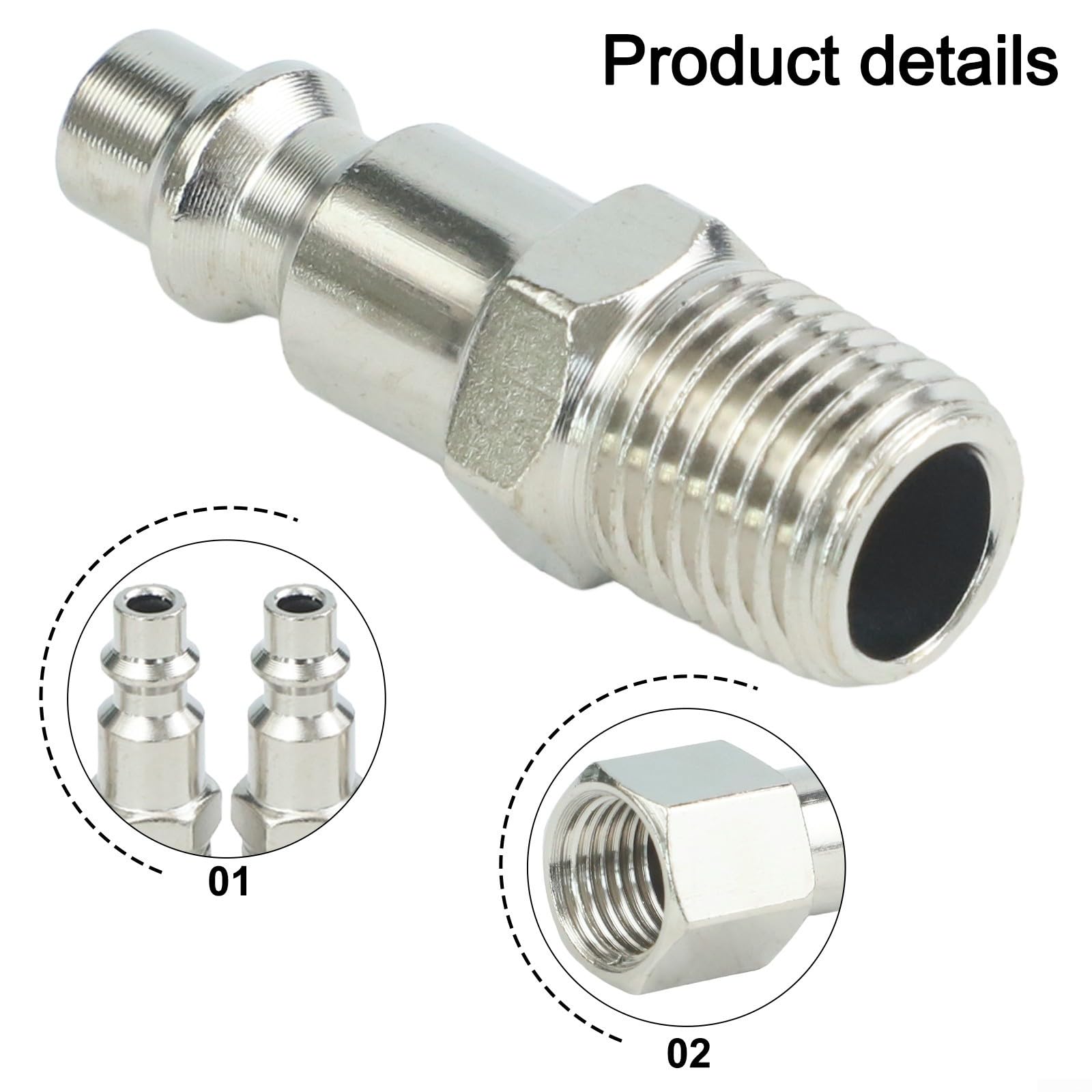 Lot de 20 raccords rapides pour tuyau d'air pour connecteurs en acier 1/4 NPT avec construction robuste, convient pour les outils pneumatiques professionnels et une utilisation industrielle