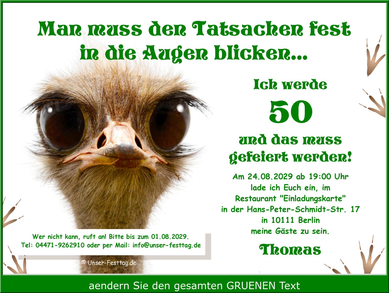 Einladungskarten zum Geburtstag Erwachsene, Mann Frau - für jedes Alter