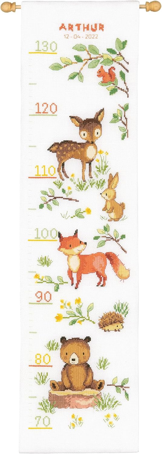 Vervaco Cross Stitch Kit Forest Animals I 18 x 70 cm