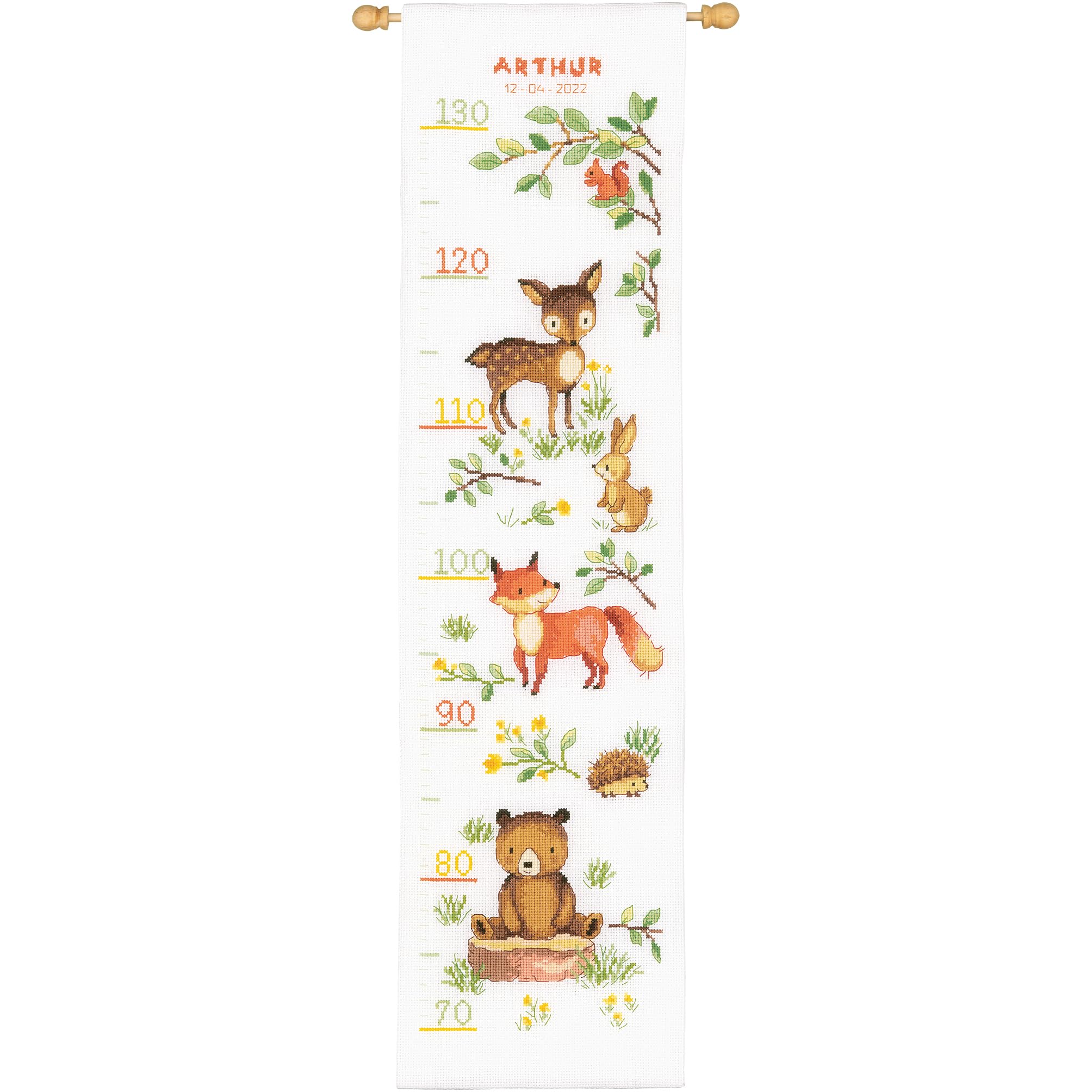 Vervaco Counted Point Kit, White, Approx. 18 x 70 cm