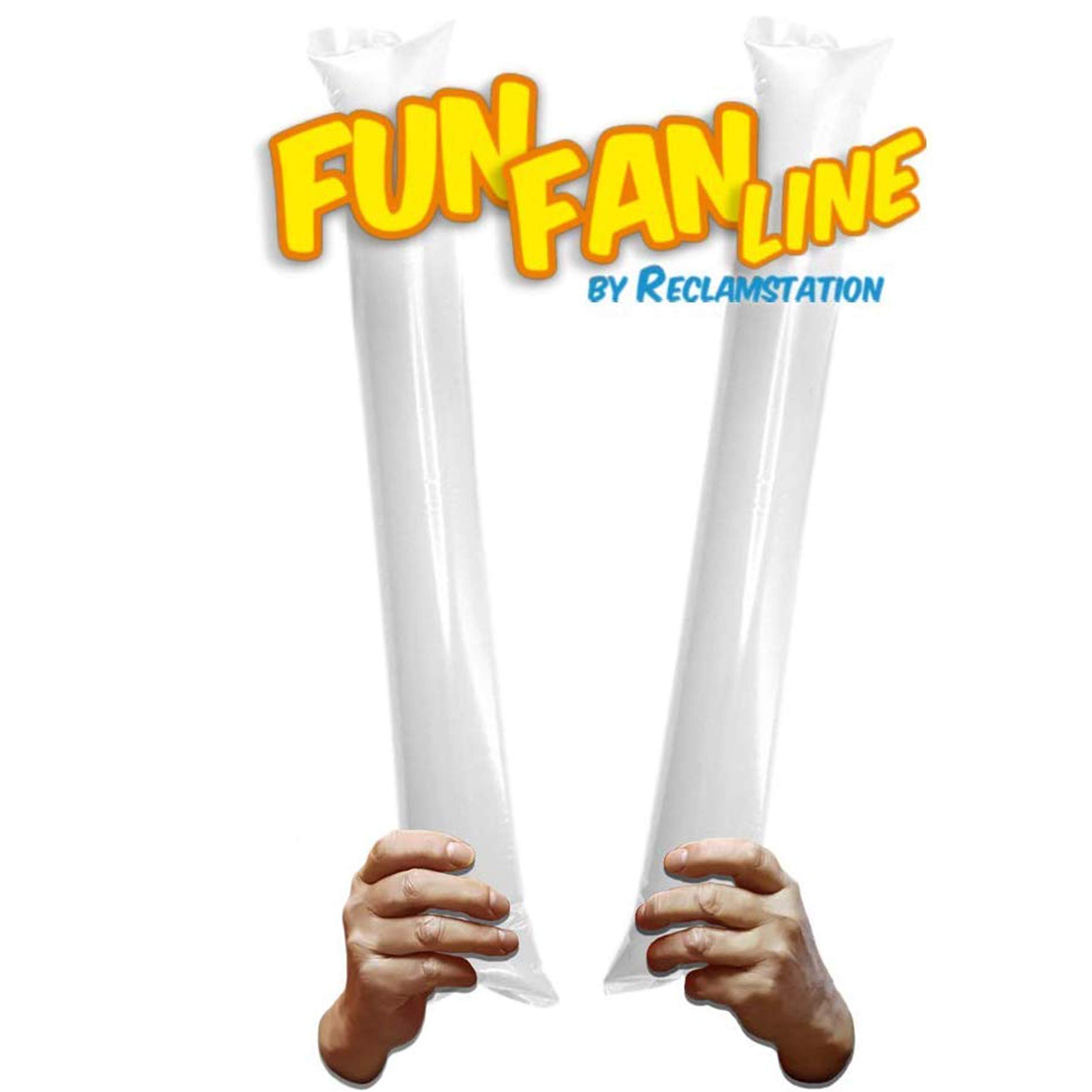 FUN FAN LINE - 10 pairs Bam Bam Thunder Sticks. Noisemakers for sporting events. Colourful boom clappers for cheerleading. Noise sticks for stadium or parties.