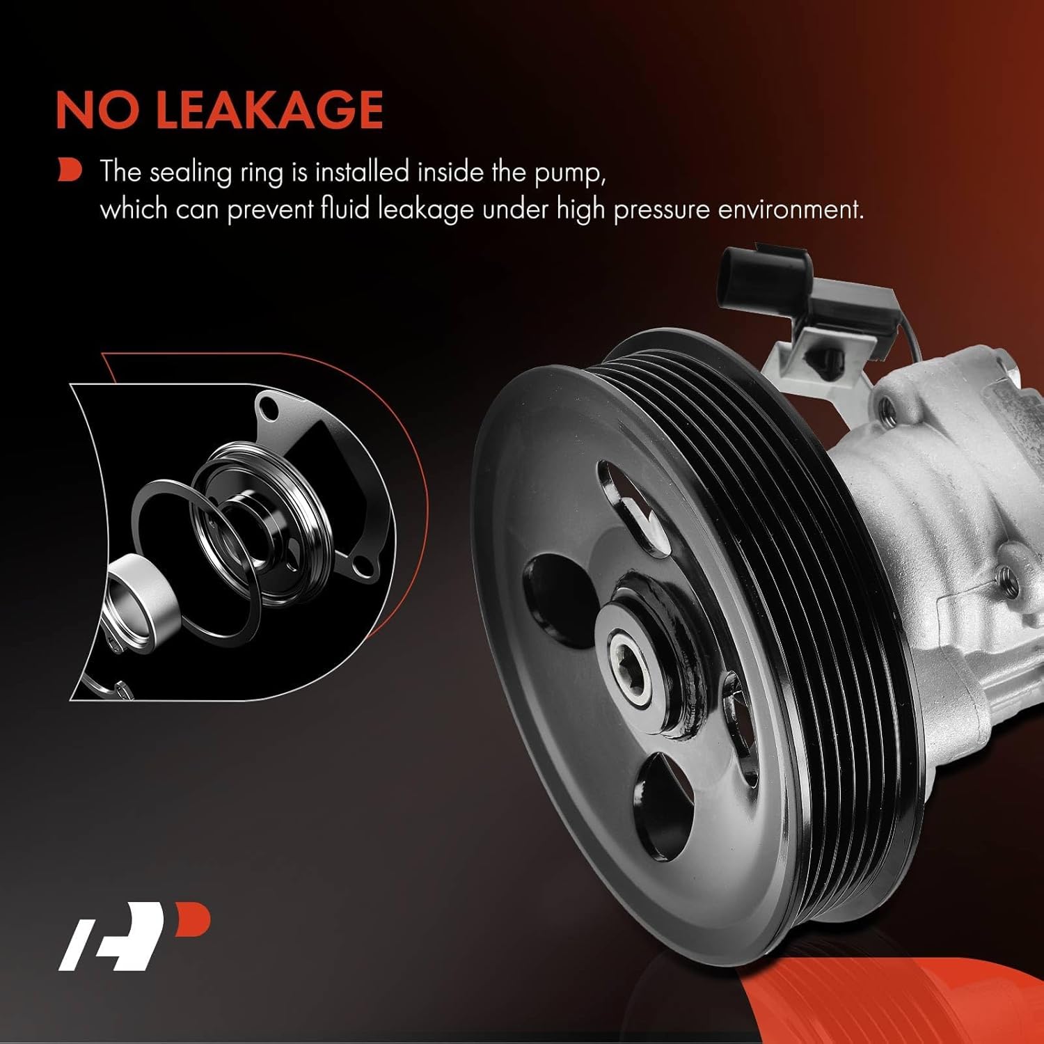 A-Premium Power Steering Pump with Pulley Compatible with Hyundai Genesis Coupe 2010-2013, 2.0L, Replace # 571002M000