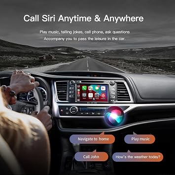 CARabc Wireless Carplay Android Auto Adapter for Toyota with Entune2.0 2014-2019, Fits for Tundra/Highlander/RAV4/Tacoma/Camry/Corolla/Avalon/Prius/CH-R/Sienna (FT-DE)