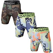 Holure Mens Performance Compression Shorts Athletic Workout Running Underwear 3 or 5 Pack