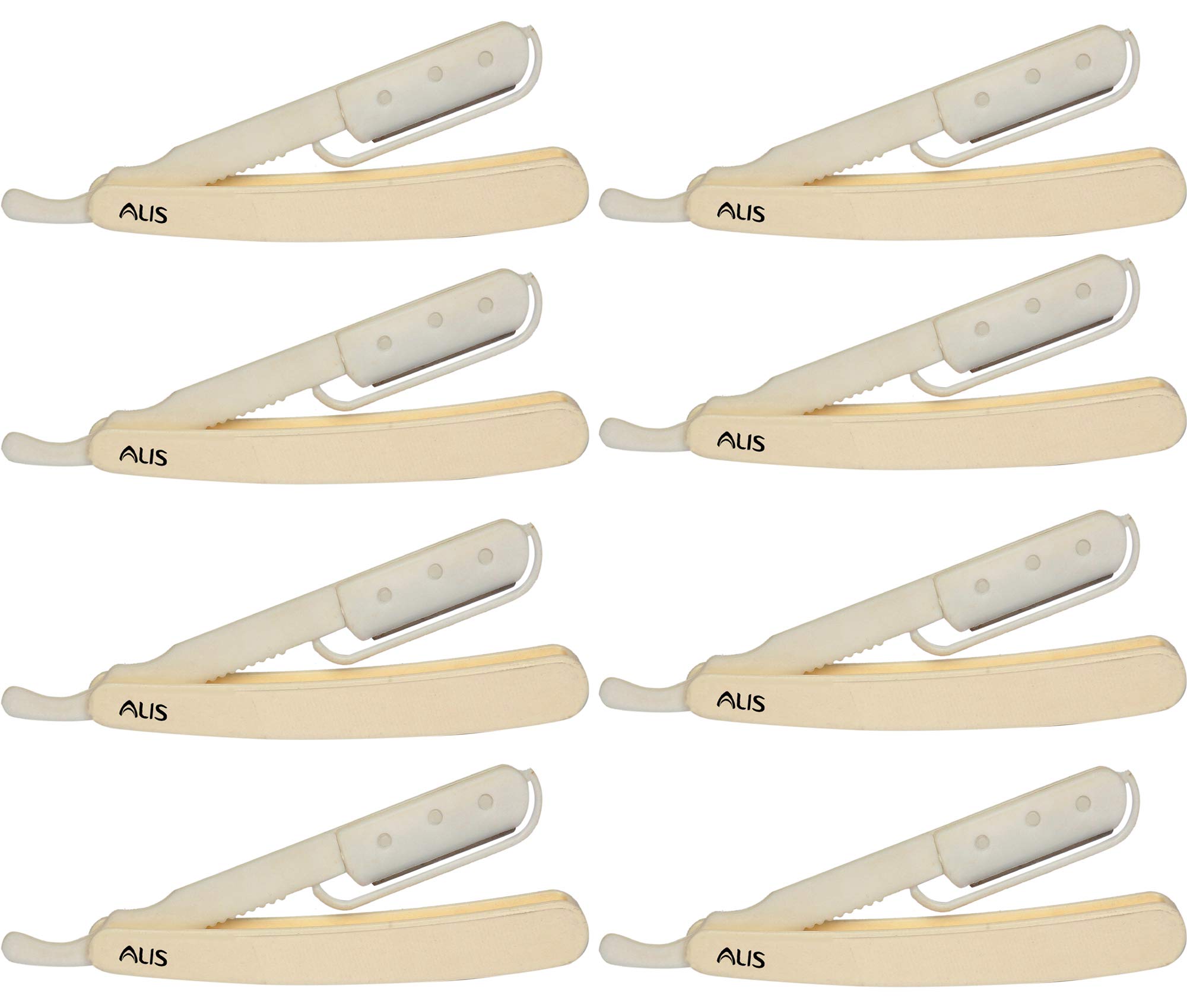 Alis Heavy Duty Hygienic Barber Folding Razor for Professionals - Safe Shaving for Men and Boys (COMBO SET OF 8 PCS) (B08QW1JKYJ) Amazon Price History, Amazon Price Tracker
