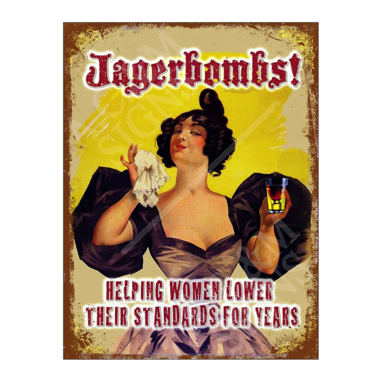 Metal Sign Plaque Print Poster Jager bombs Gift Dad Man Cave Shed Home Bar Ref12644 (8x6 inches (Approx) 20cmx15cm)