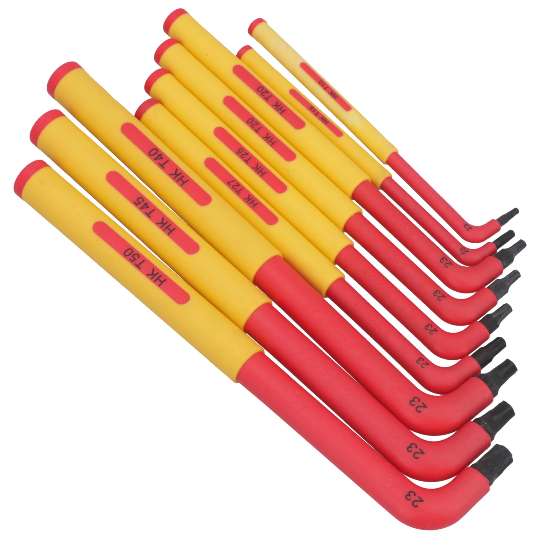 VDE Izolowane bardzo długie klucze Torx Star T10 - T50 9 szt. Ochrona do 1000 V