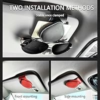 Vista 4 de OFBAND - Soporte magnético para lentes de sol para visera de coche, de cuero PU, organizador de lentes de sol para coche, para organizar lentes
