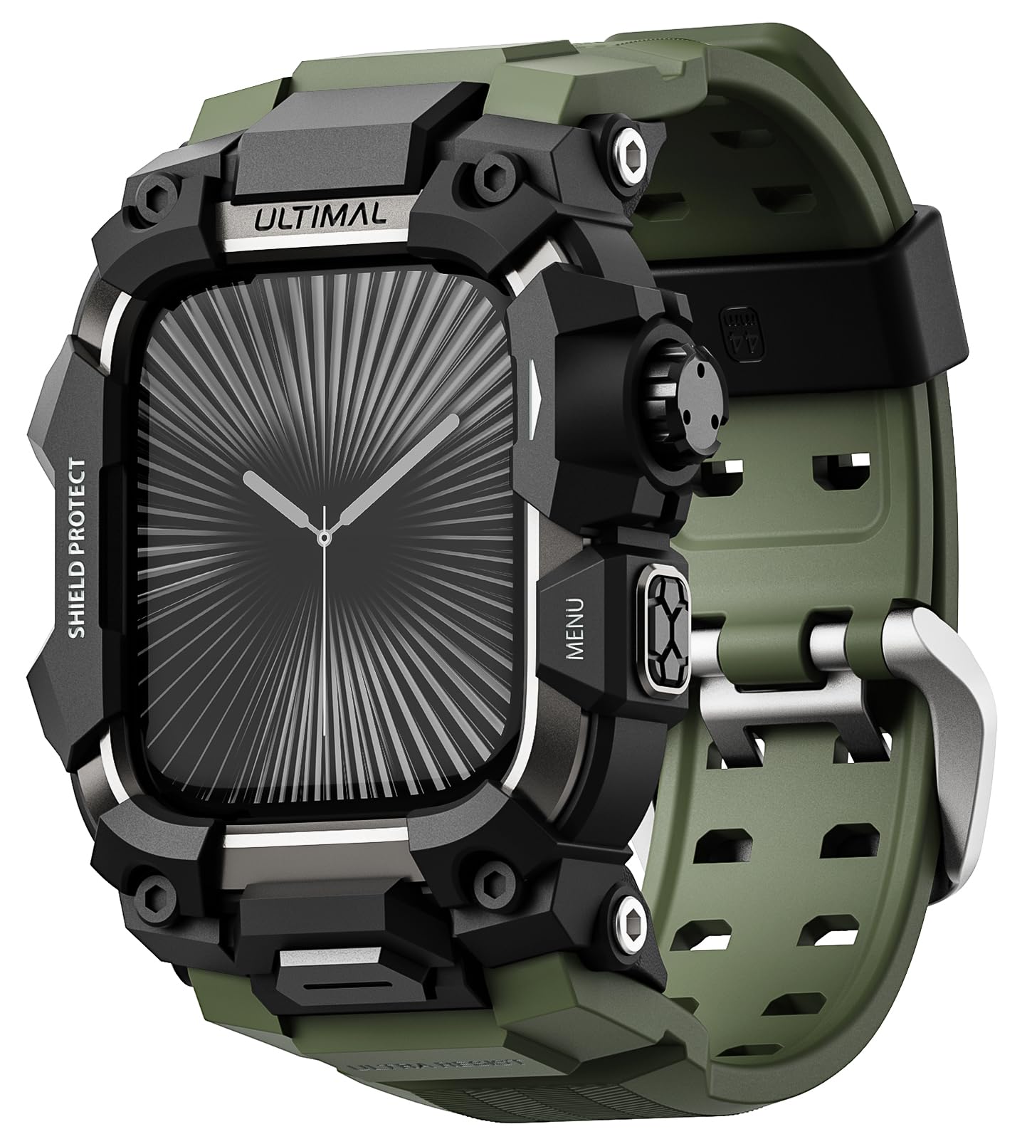 ULTIMAL Rugged Case with Band for Apple Watch Straps 46mm, Compatible with Apple Watch Series 11/10 Band