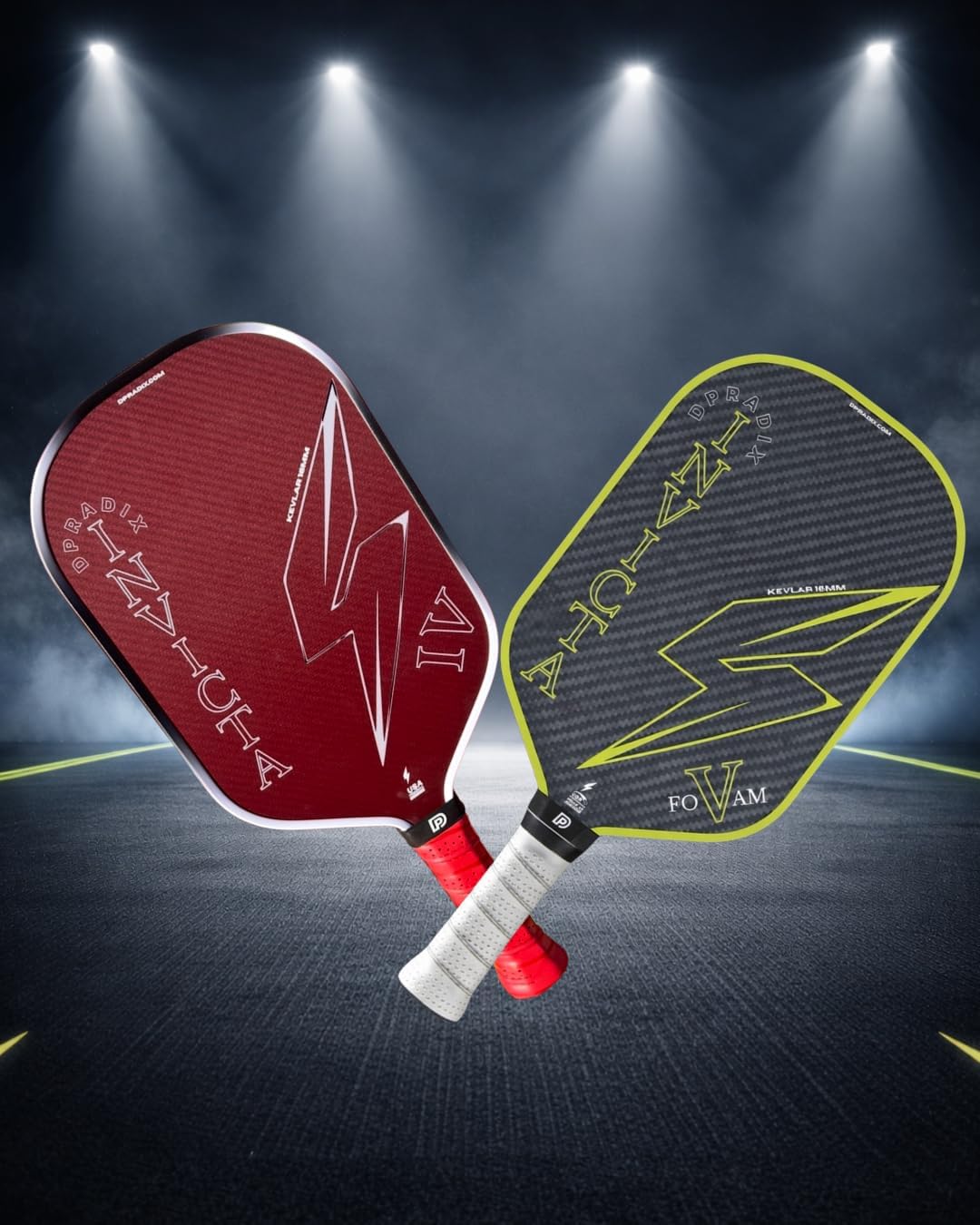 Invicta V Foam 16mm Pickleball Paddle - Tech Flex Power - Elongated Shape for Greater Power and Spin - Foam Propulsion core Increases Power, Touch and Enlarged Sweet spot