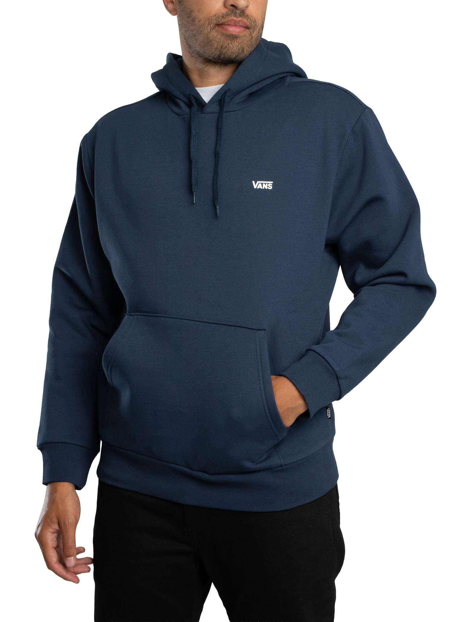 Vans Men's Left Chest Logo Pullover Hoodie, Dress Blue, XXL