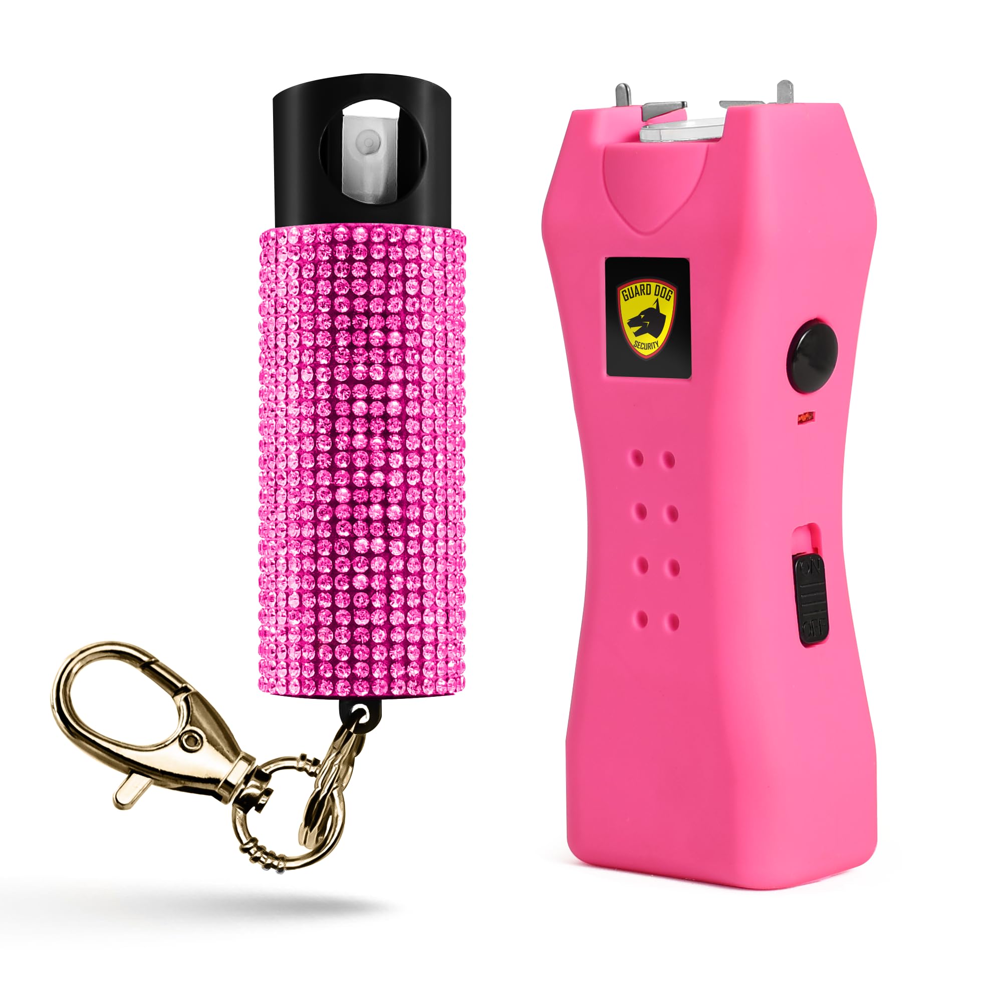 Pepper Spray and Stun Gun Flashlight, Rechargeable, Self-Defense Keychain for Women, Pepper Spray Stun Gun Combo, Personal Security Value Set, Rechargeable Flashlight