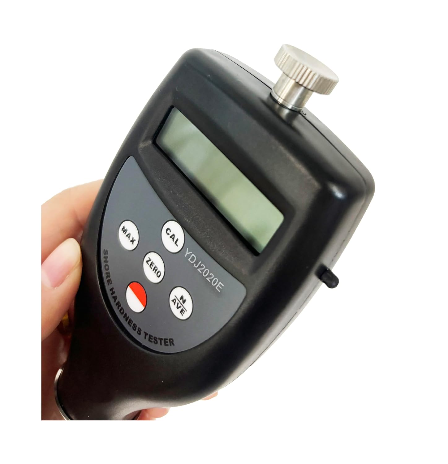 Shore E EVA Hardness Tester with USB Data Cable and Software to Connect PC with Range 10 to 90HE R 2.5 Spherical Radius Indenter Resolution 0.1H for Hard Sponge,EVA Materials Testing