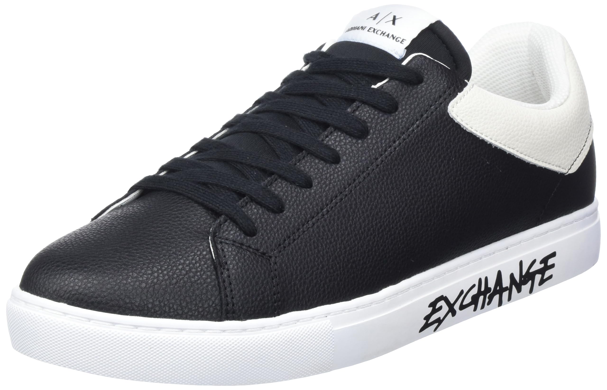 Armani Exchange Hombre Negro Zapatillas De Piel Action