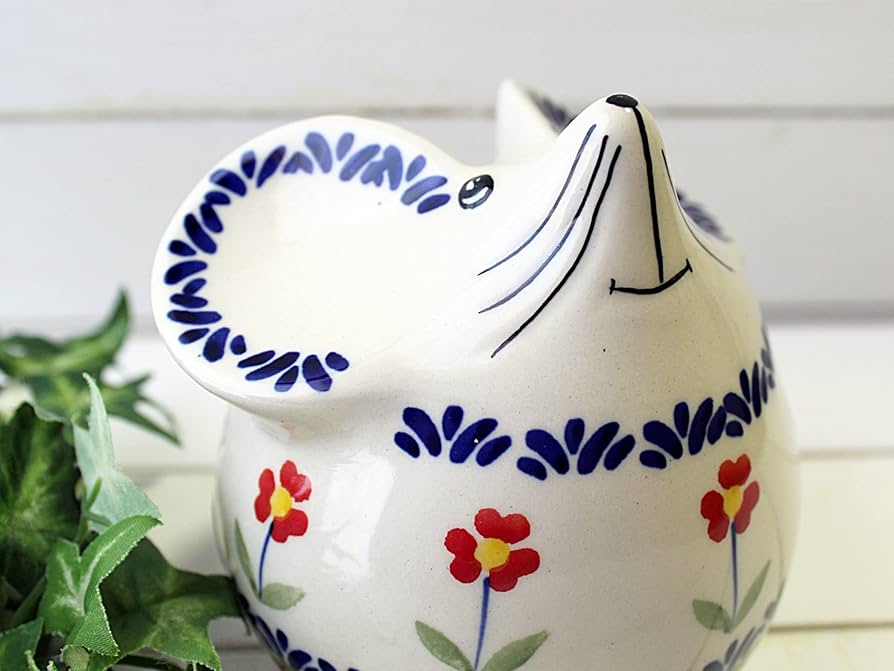 ポーリッシュポタリー　貯金箱 ポーリッシュポタリー＊ブタさんの貯金箱 - メルカリ