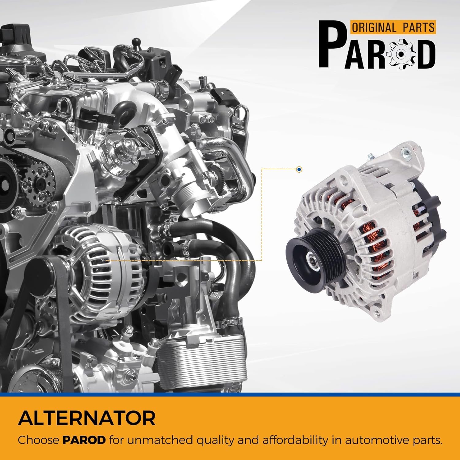 PAROD Alternator 12V 130A Fit for 2008-2010 INFINITI QX56, 2007-2011 Nissan Armada, 2012-2015 Armada, 2008-2019 Frontier, 2012-2021 NV1500/NV2500, 2012-2017 NV2500/NV3500, CW Replace#23100ZH00A