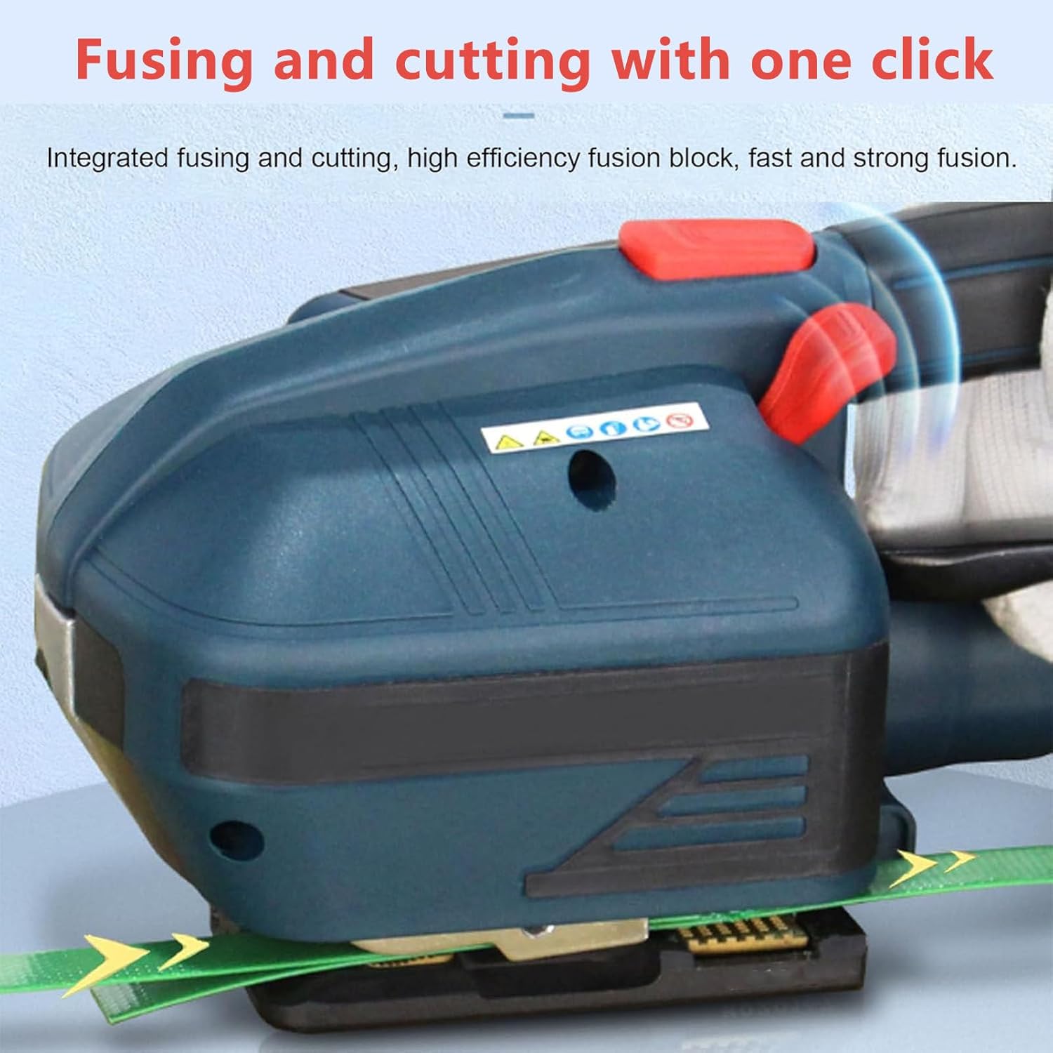 Portable Electric Strapping Machine V2 Model for 1/2-5/8 Inch(13-16mm) Width PP PET Straps,4000mAh Battery Powered Automatic Strapping Tool for Packaging Box Pallet