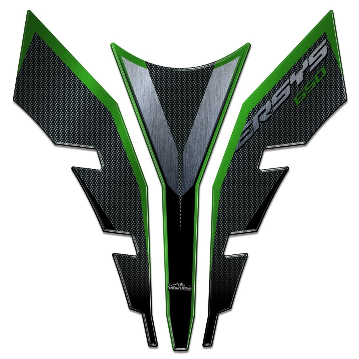 BIKE-label Protezione Serbatoio Punisher Verde Per Kawasaki – Adesivo Antigraffio Con Rivestimento 3D, Made In Germany