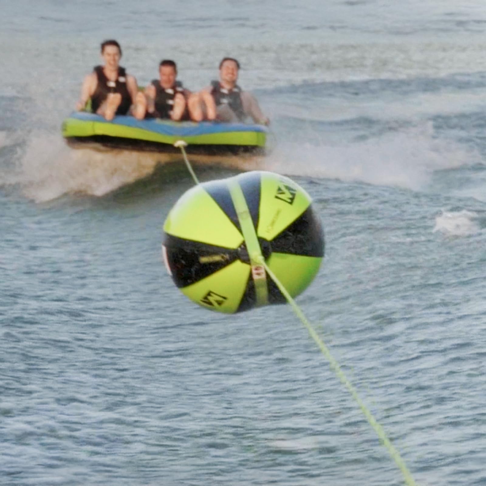 Mesle Tube Leine Protoy für 4 Personen Funtubes, Schleppleine mit Booster Ball
