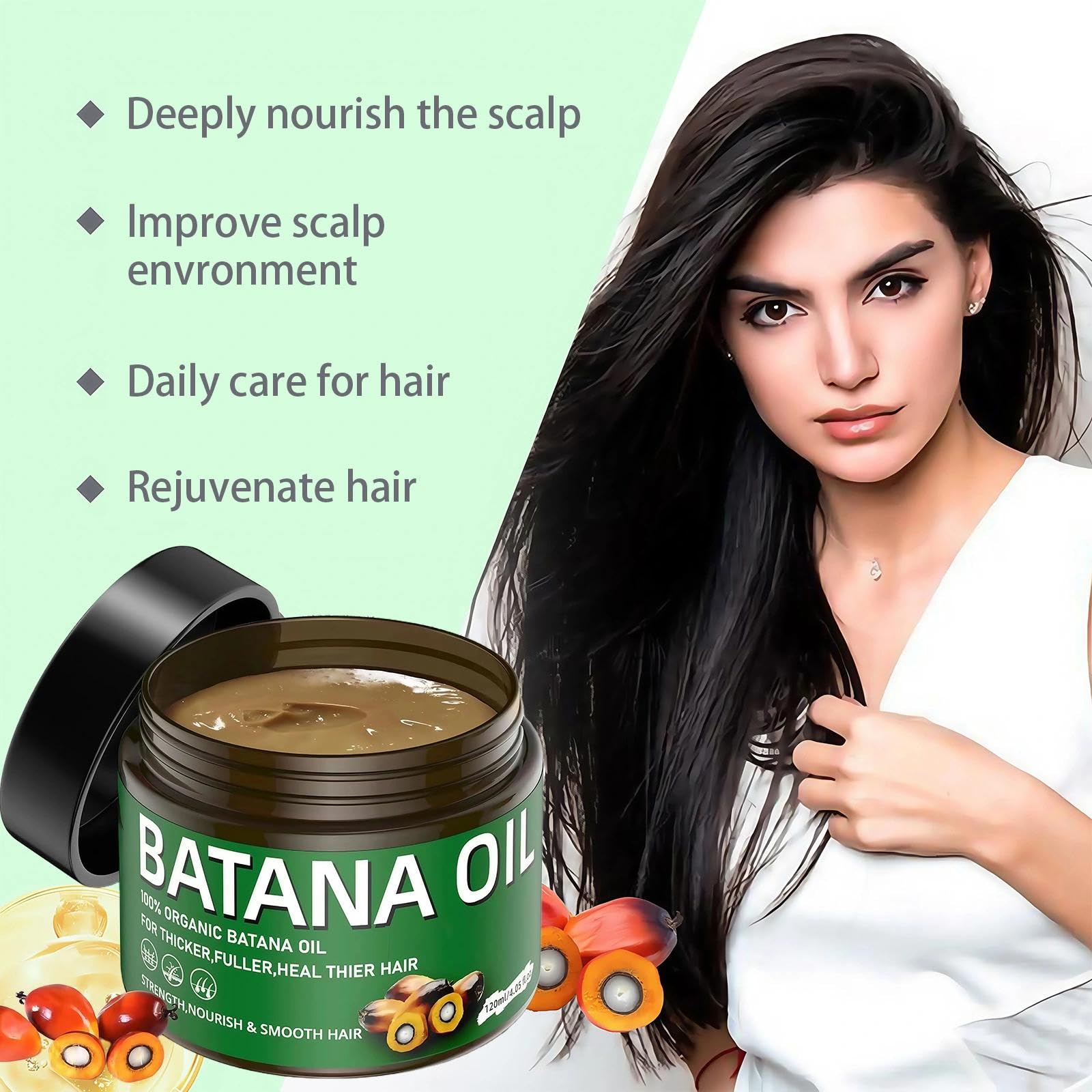 Raw Batana Oil Paste for Hair Growth, 100% Batana Oil from Honduras, Pure Hair Treatment Repairs Damage - Image 4
