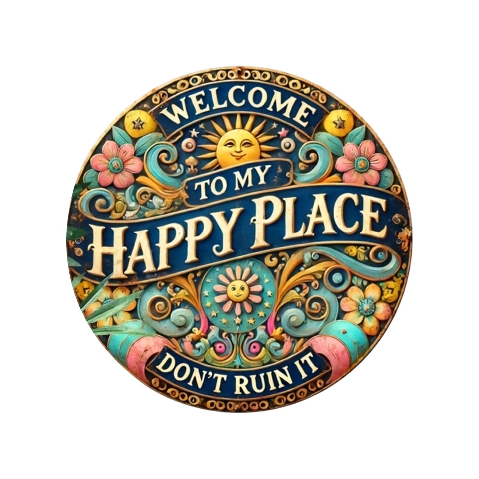 Iron Welcome Plaques Farmhouse Decoration with Pre Drilled Holes Easy to Hanging Perfect for Housewarming Gift Country Decoration