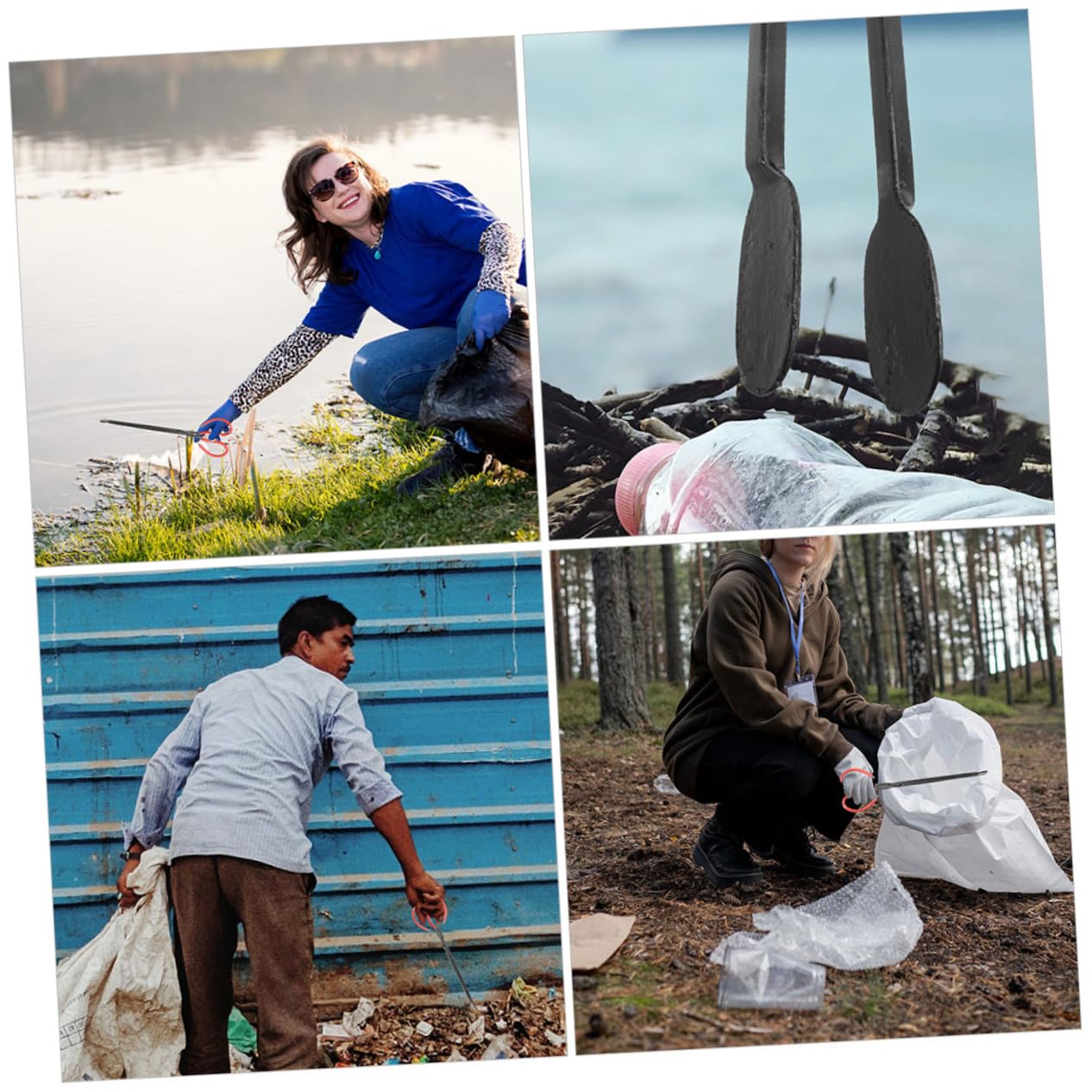 Outanaya Portable Trash Picker Tool Ergonomic Grabber for Cleaning Durable Lightweight Design for Outdoor Waste Management for Elderly Use