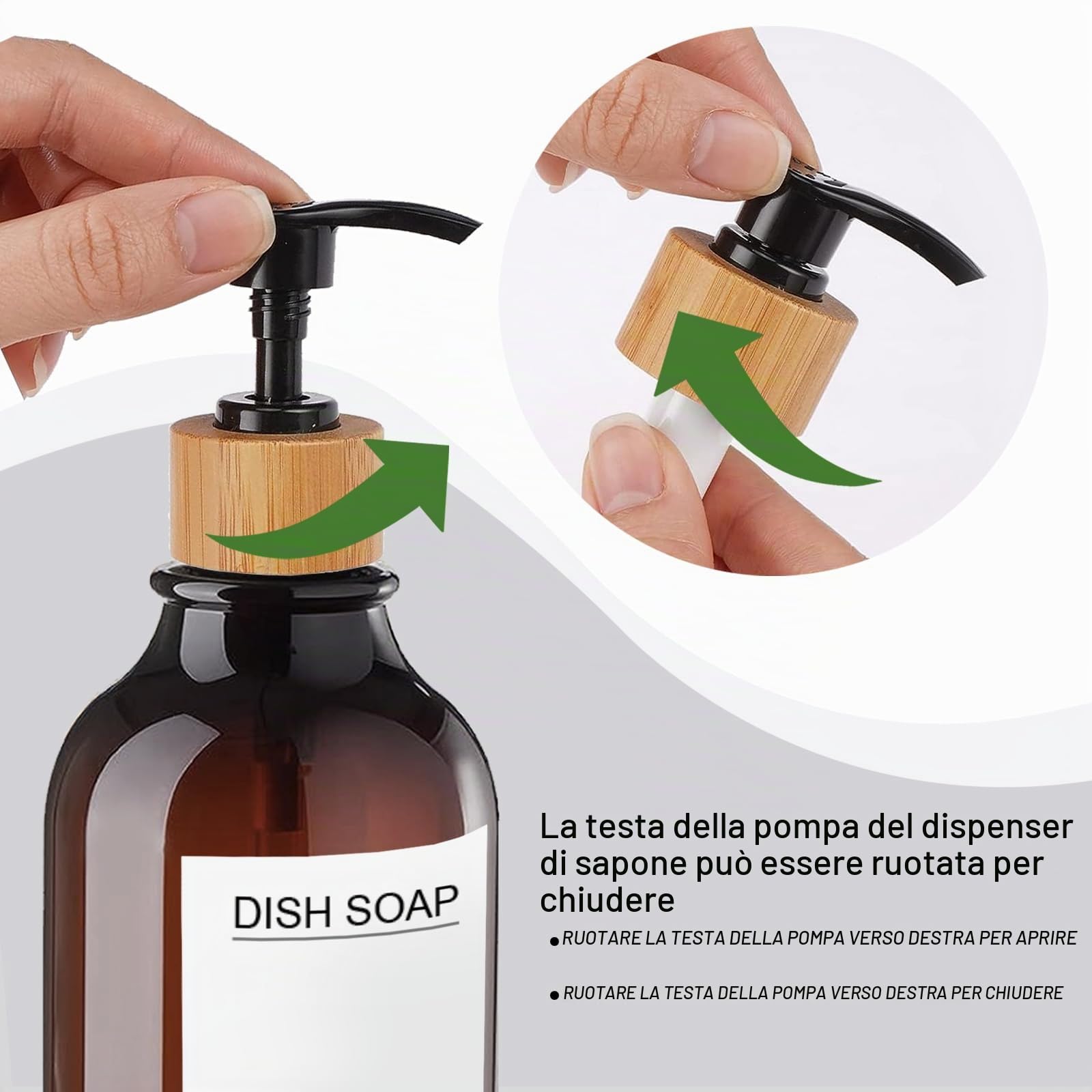 3 Pezzi Dispenser Sapone Bagno a Muro, Dispenser Sapone 500 ml dispenser sapone Doccia per Bagno Doccia Cucina Shampoo Balsamo Bagnoschiuma - Ambra