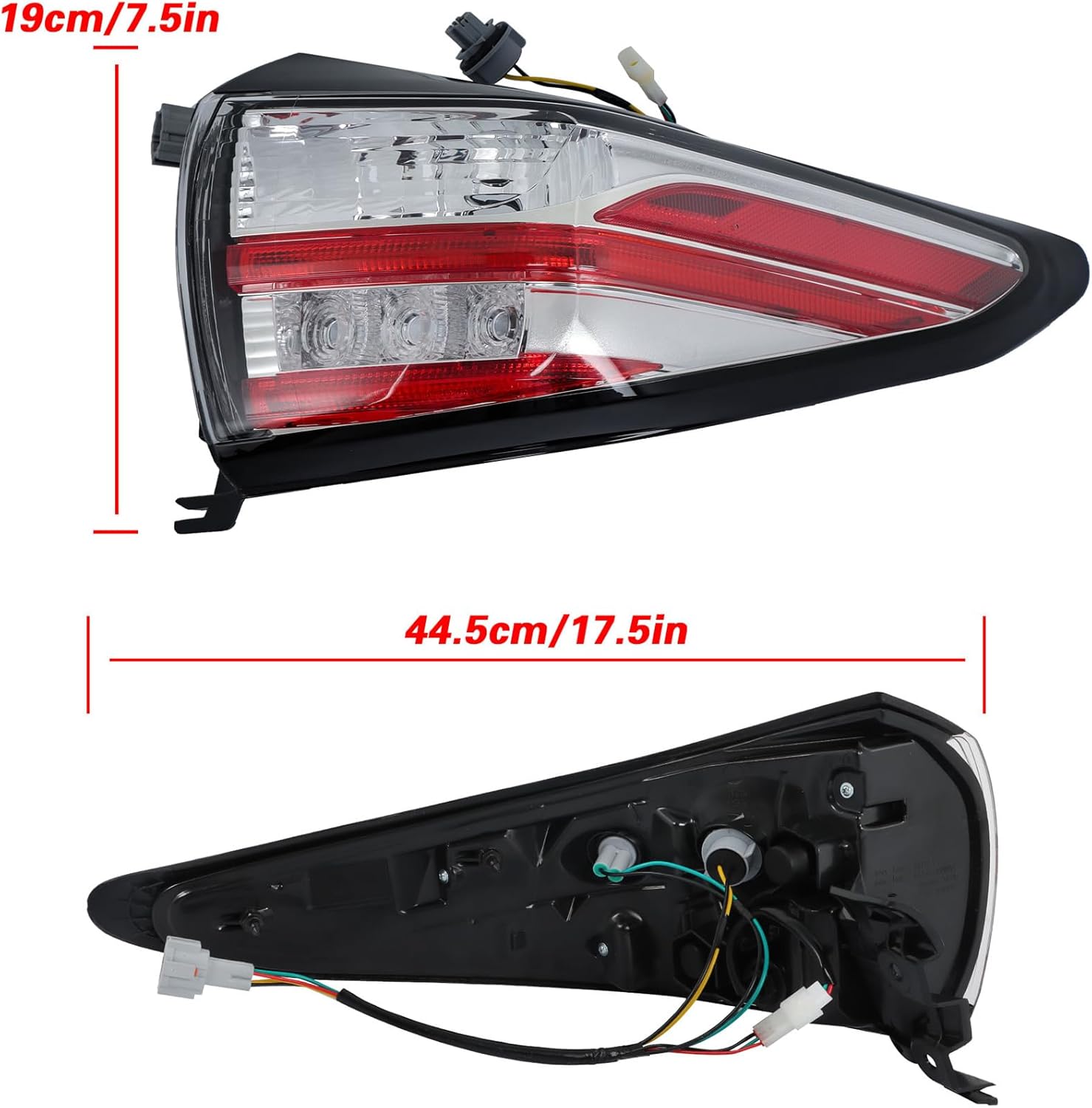 Silscvtt RH Outer Tail Light Assembly Replacement for Nissan Murano 2015-2018 Right Side NI2805103 265505AA0B