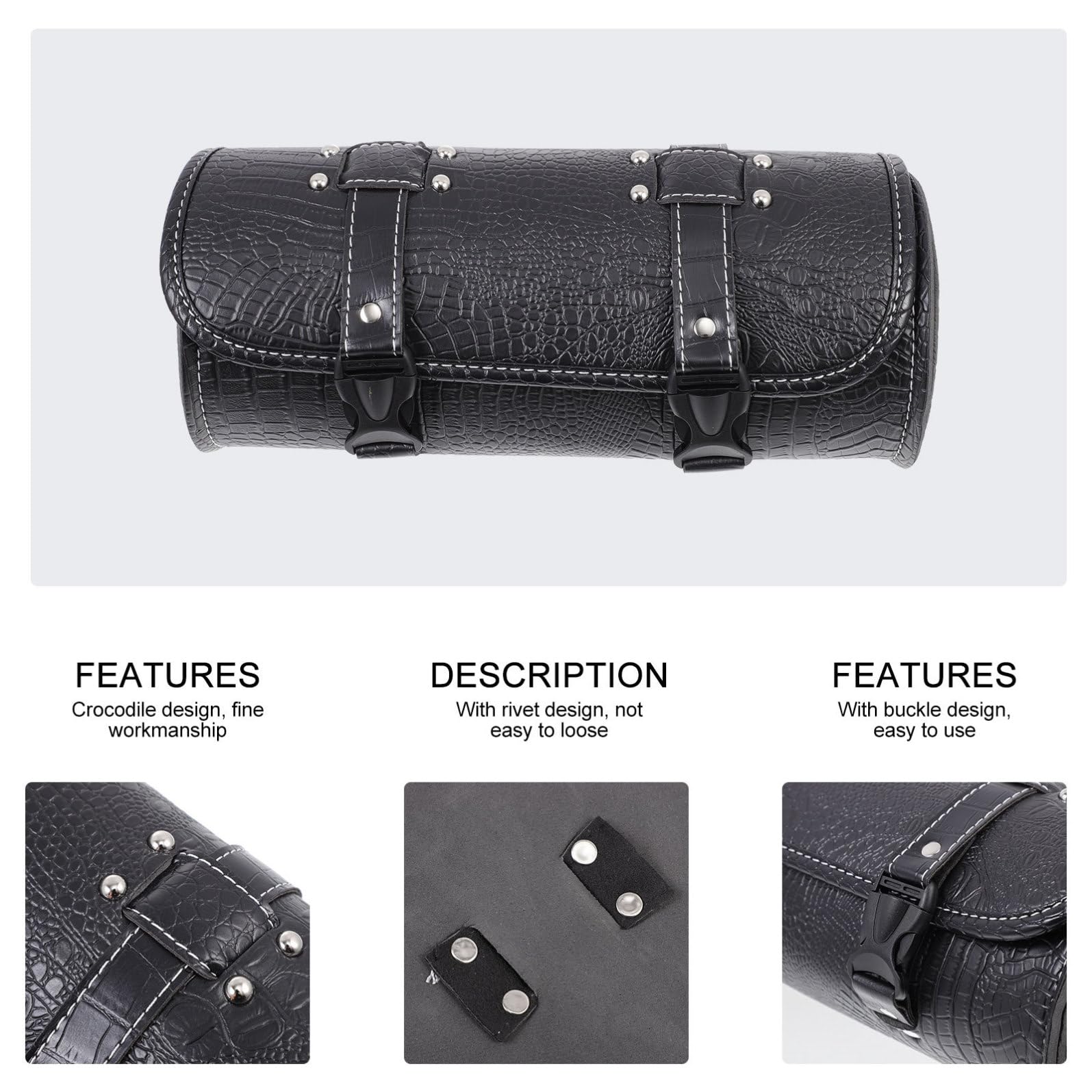 1pezzi Borsa da Manubrio per Bicicletta in Materiale Resistente Grande Capacità per Attrezzi e Accessori Facile da Installare e Rimuovere per Viaggi in Bicicletta e Uso Quotidiano