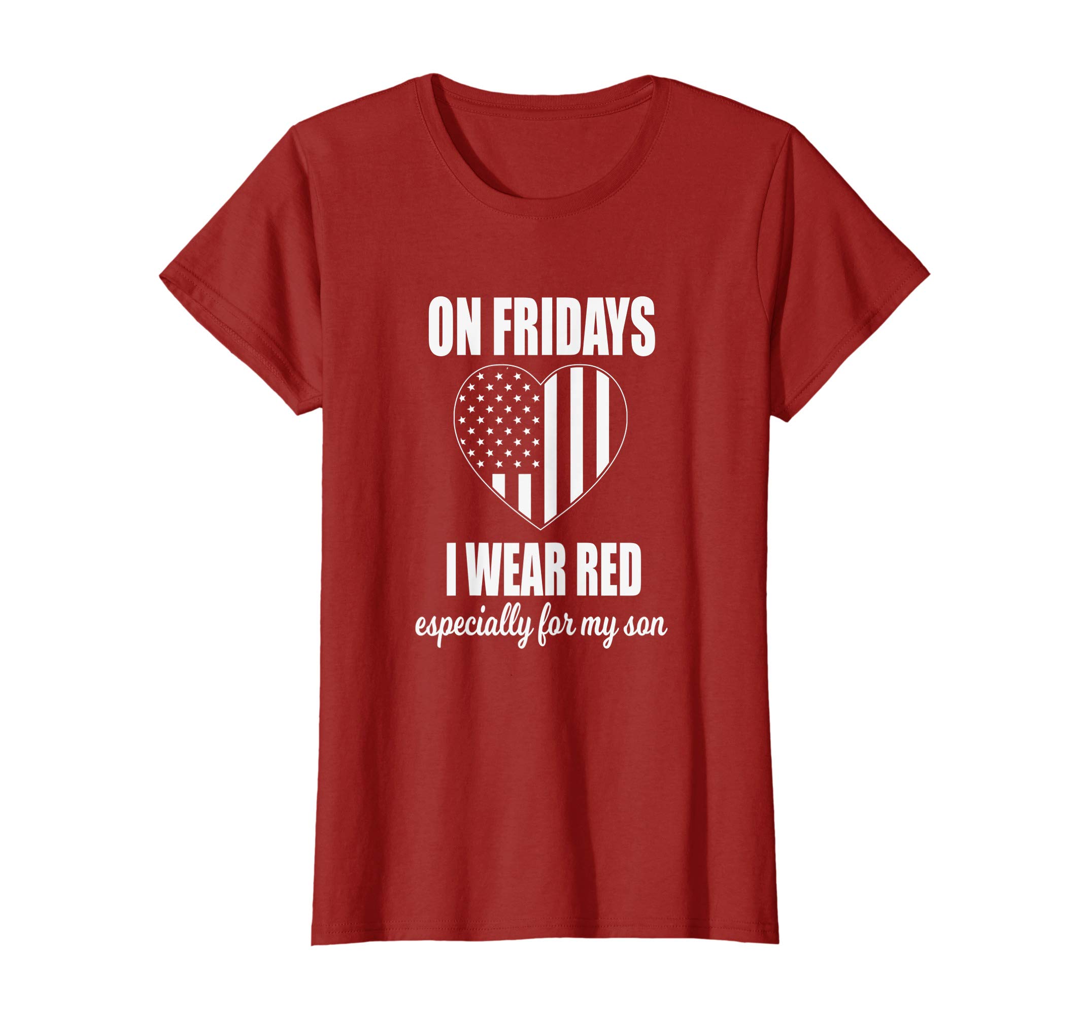 Cute Red Fridays Military Deployment DesignsDeployed Son Design For Mom - Red Friday Military T-ShirtOEKO-TEX STANDARD 100