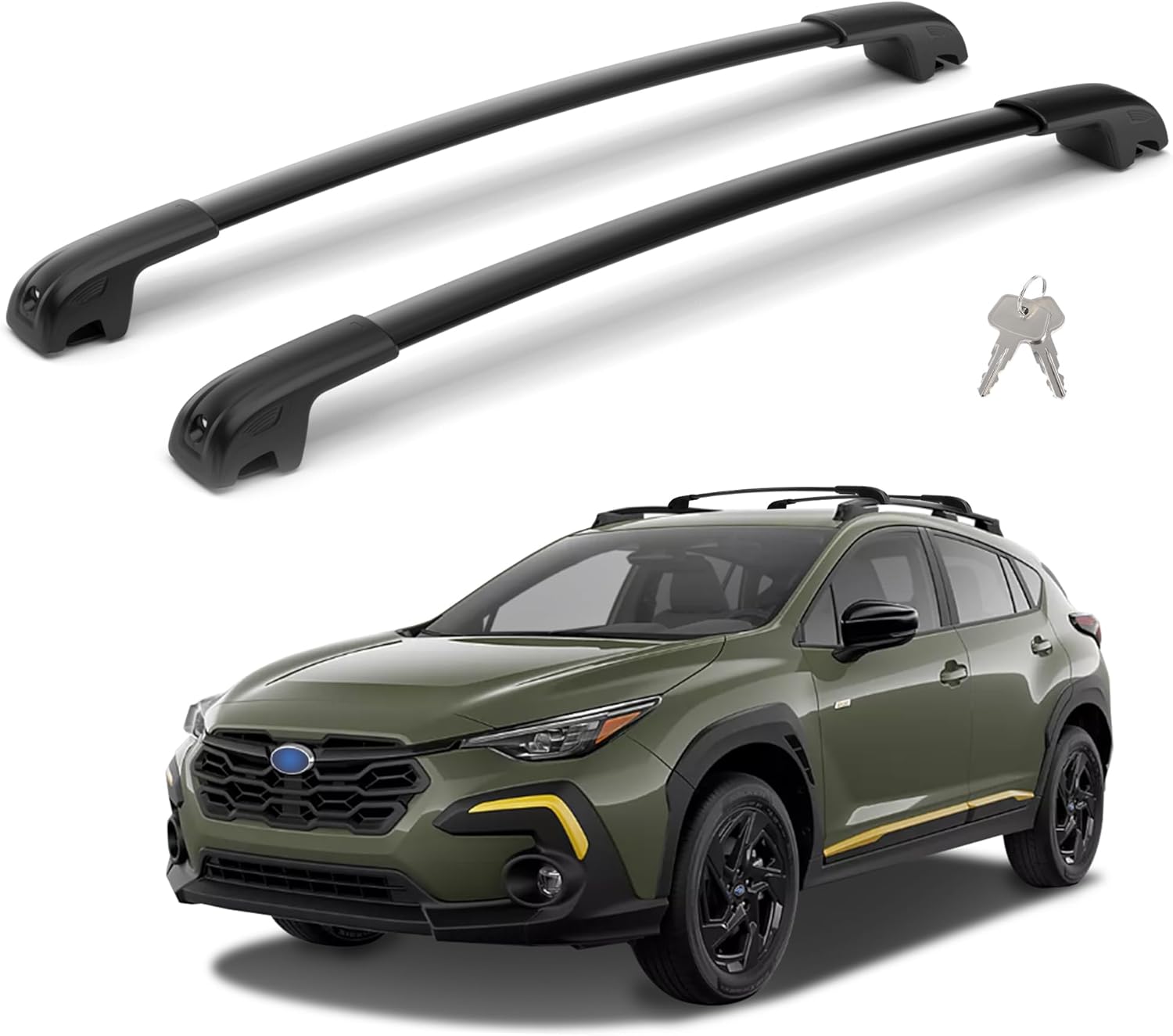 300Lbs Lockable Roof Rack Crossbars Compatible with Subaru Ascent 2019-2026, Heavy Duty Aluminum Anti-Corrosion Cross Bar Fit Luggage Luggage Kayaks Bicycles Snowboard