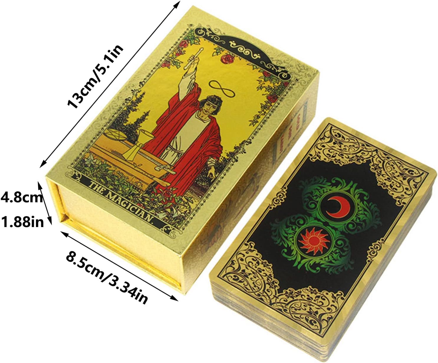 Tarot Cards Deck, Water Proof with Guidebook Divination Cards, 80 Fortune Telling Game Set for Family Reunion Beginners Expert Readers for Holiday Christmas Birthday Gifts