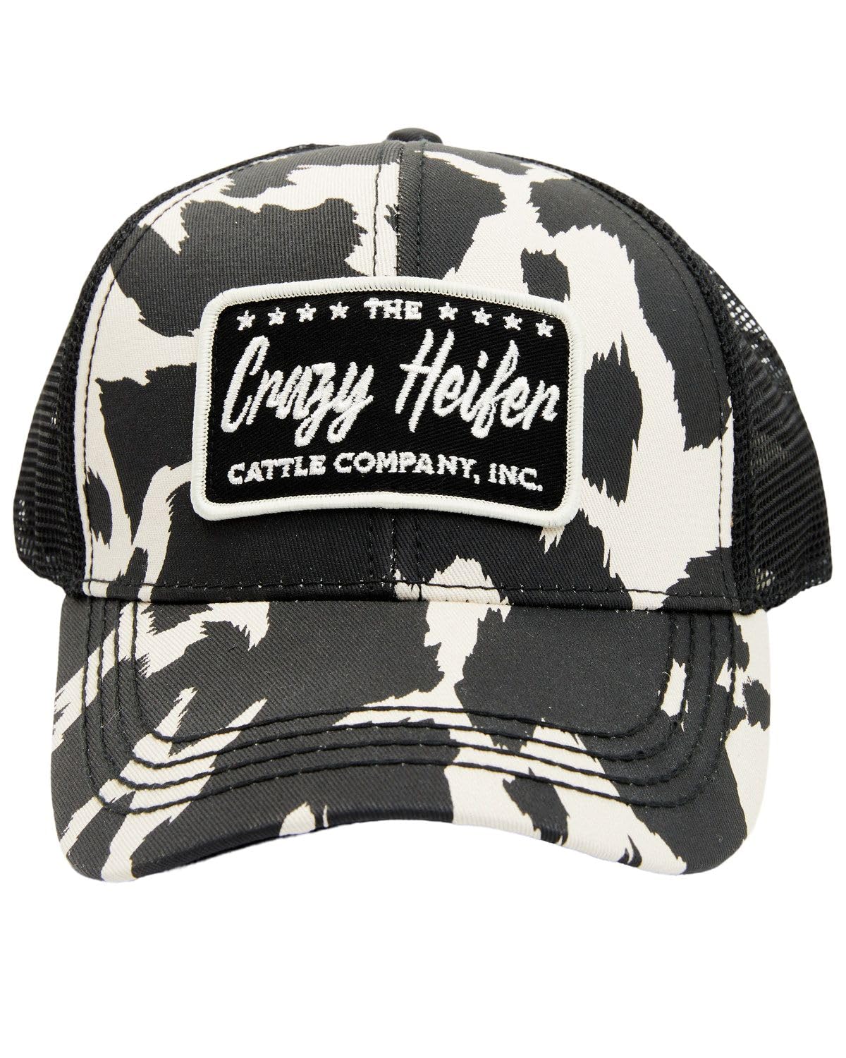 IdyllwindWomen's Crazy Heifer Cow Print Baseball Cap - IWASP24BC12-BL One Size Black