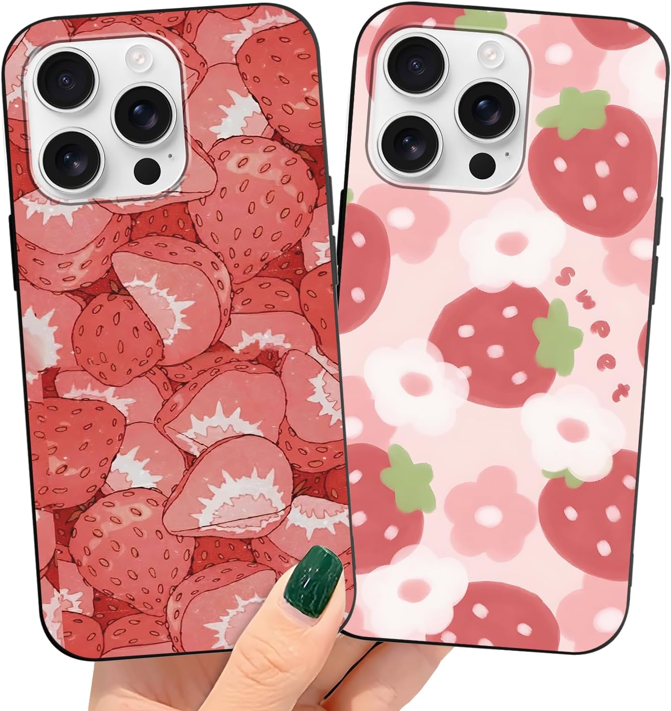 Phoona Funda Con Cuerda Para Apple IPhone 13 Mini 5,4", TPU Suave Rosa Claro Silicona Carcasa Con Colgante Ajustable Collar Correa De Cuello Cadena Cordón Cover Case Para IPhone 13 Mini