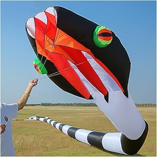Kite 3D 55M Giant Software Snake Kite, Inflatable Kite Nylon Kite, Outdoor Easy to Fly Single Line Kite with Handle Line Kites Easy to Fly
