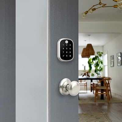 Yale Assure Lock SL, Wi-Fi Smart Lock with Cambridge Knob - Works with the Yale Access App, Amazon Alexa, Google Assistant, HomeKit, Phillips Hue and Samsung SmartThings, Satin Nickel