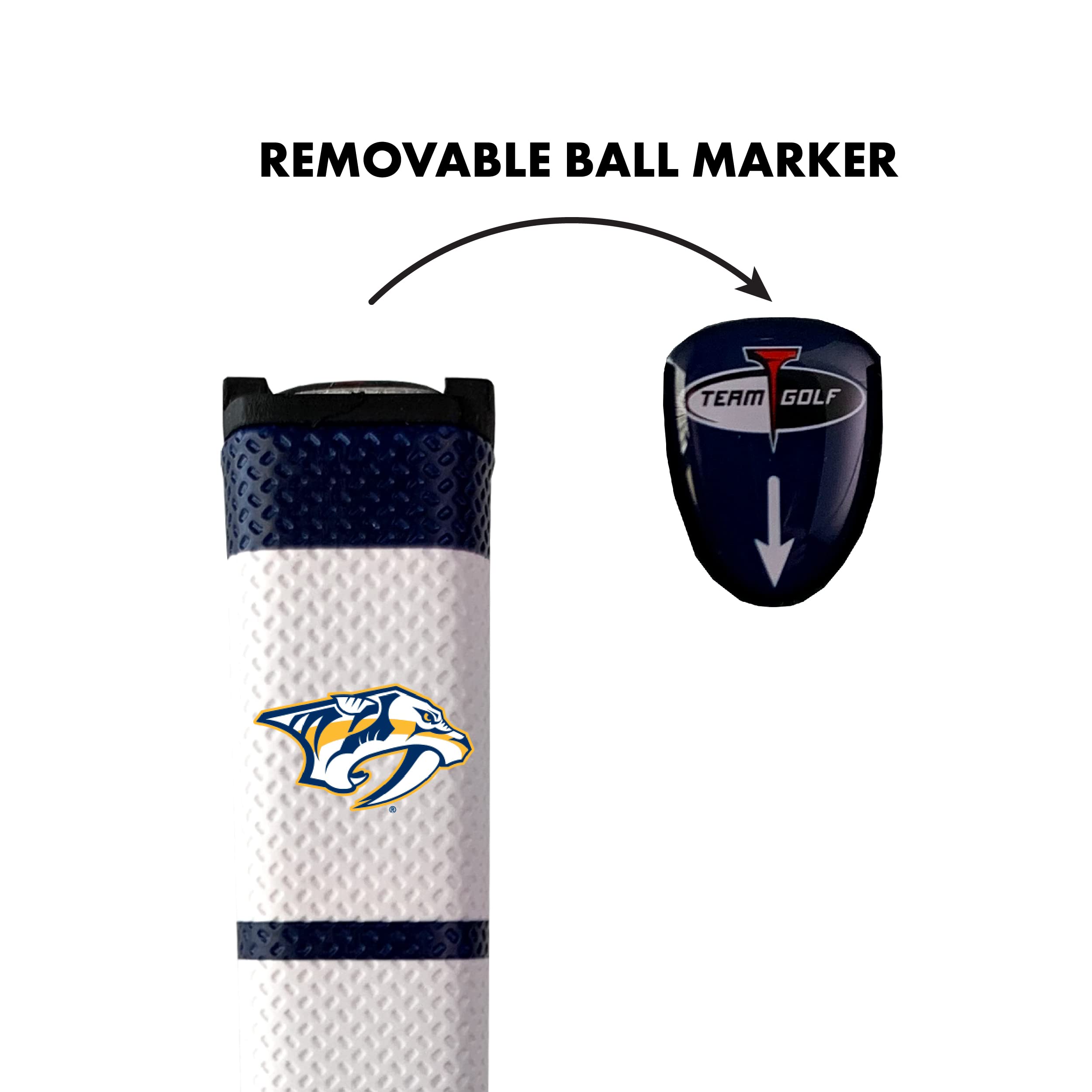 Team Golf NHL Golf Putter Grip (wielokolorowy) ze zdejmowanym znacznikiem kulkowym, trwały, szeroki uchwyt i łatwy do sterowania
