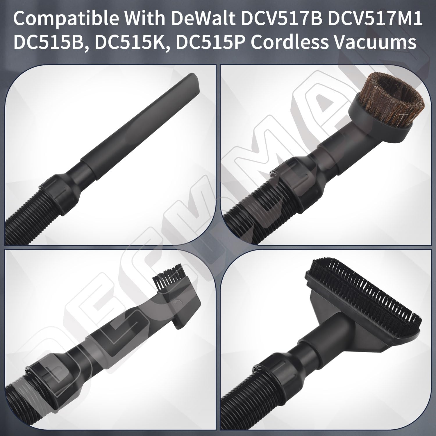 N445803 Vacuum Hose Assembly / 1 Set Universal Vacuum Attachments Compatible With DeWalt DCV517B DCV517M1 DC515B, DC515K, DC515P Cordless Vacuums - Image 2
