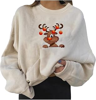 DDDHL 2022 Inverno Natal Feminino Zip Up Moletom Feminino Natal Gráfico Moletom Casual Redondo Ativo Zip Hoodies Mulheres