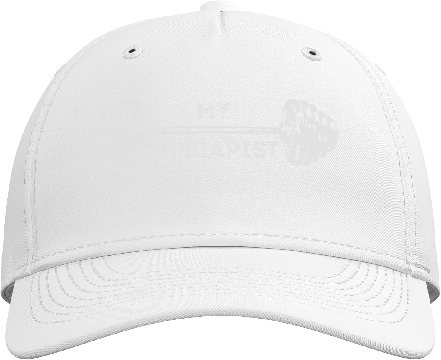 My Therapist (Barbell) - Funny Workout Gym Fit Pump Cover Adjustable Baseball Hat image 2