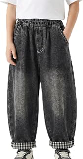 Toddler Boys Baggy Jeans Wide Leg Denim Pants School Harem Trousers
