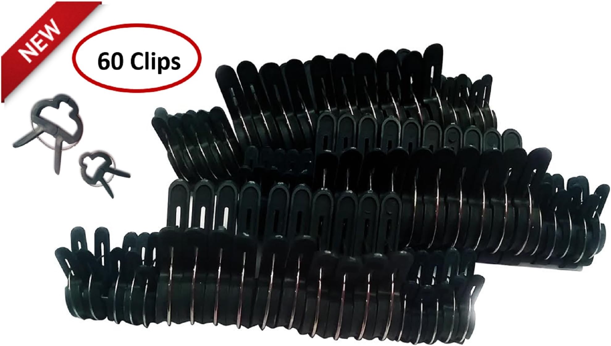 Garden Plant Clips - Vines, Flowers & Vegetables - 60 pack - Small & Large - Tomato Cages, Pickle Vines, Hydrangeas, Clematis, Honeysuckle Vines and more