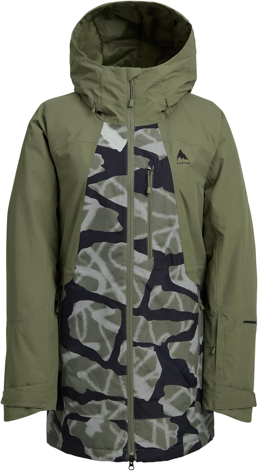 Burton Women’s Reserve 2-Layer Insulated Jacket – Waterproof Winter Snowboard Jacket with Helmet Compatible Hood