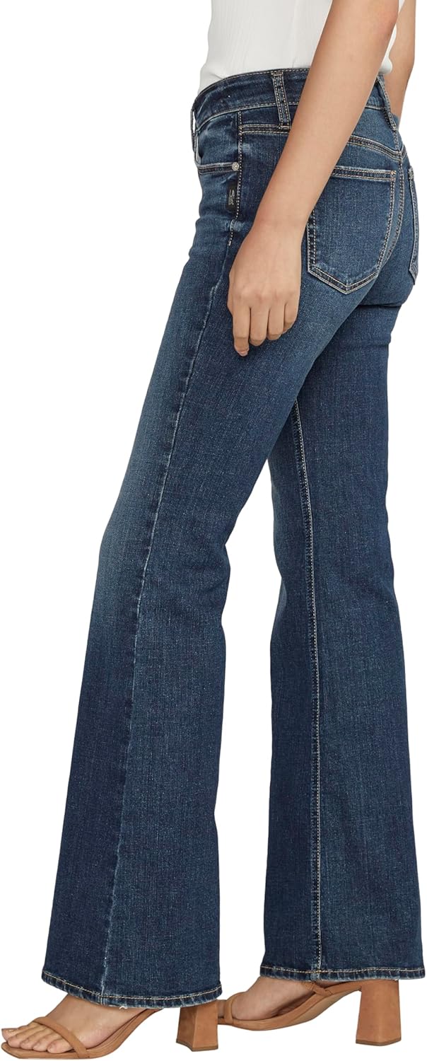 Silver Jeans Co. Women's Suki Mid Rise Curvy Fit Flare Leg Jeans - Image 2