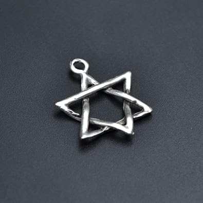 Minimal Pentagram Deri ip Kolye - Gümüş Kaplama - Kadın Erkek Kolye - No:821