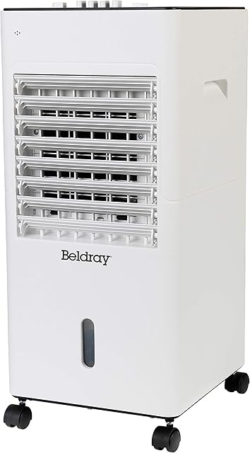 Beldray EH3187 Digital 6 Litre Air Cooler, Purifier Fan, Home Humidifier, Air Conditioner Unit For Bedroom & Office, 2 Piece Ice Box For Cool Air Flow, 3 Fan Speeds, Swing & Ioniser Function 65W