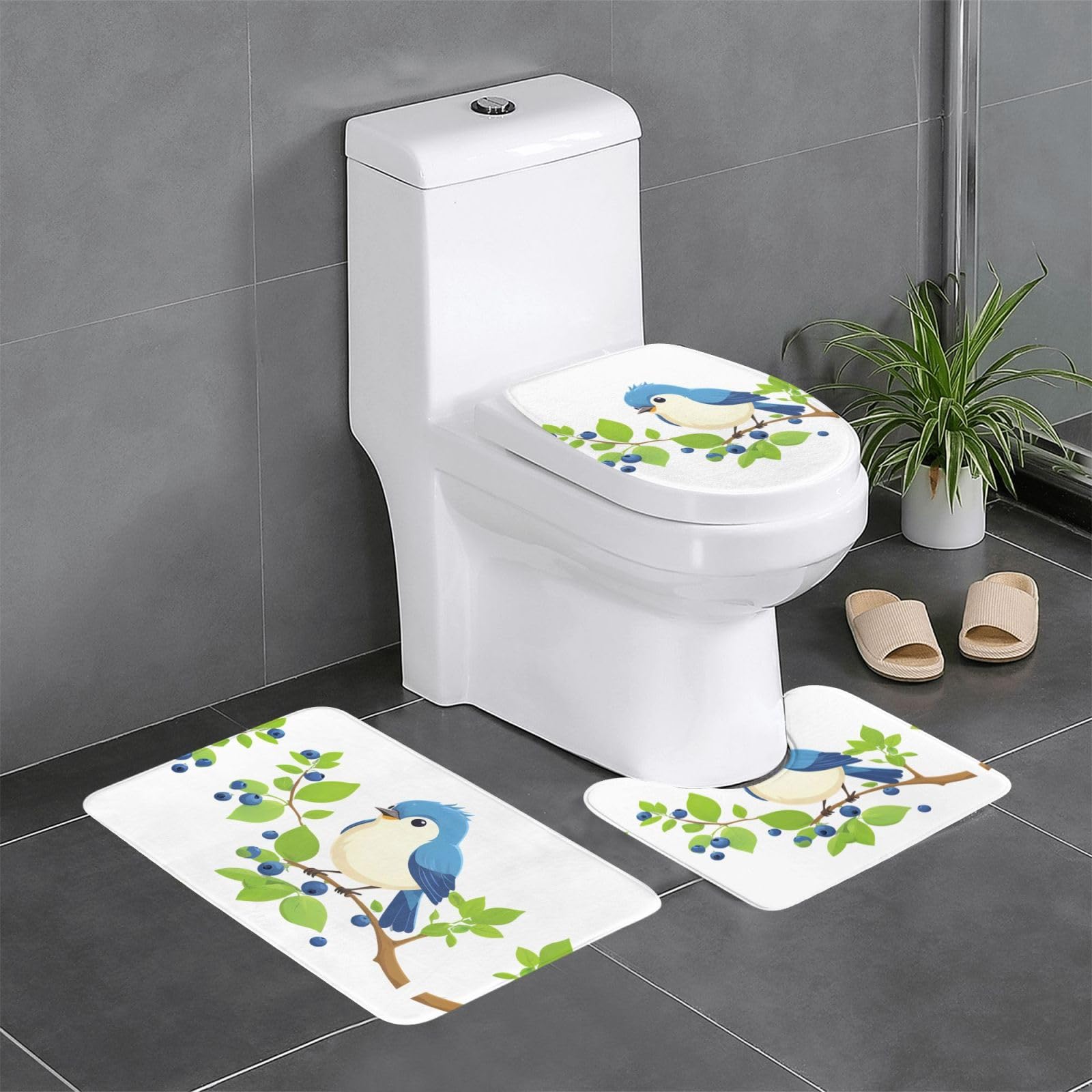 Tapis de salle de bain antidérapants pour une ambiance nature