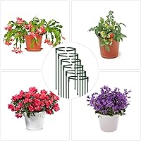 Vista 5 de 12Packs Plant Support Stakes Half Round Plant Stakes for Indoor Plants, Stackable 3 Tier Garden Flower Support, Plant Cages for Tomato,Monstera