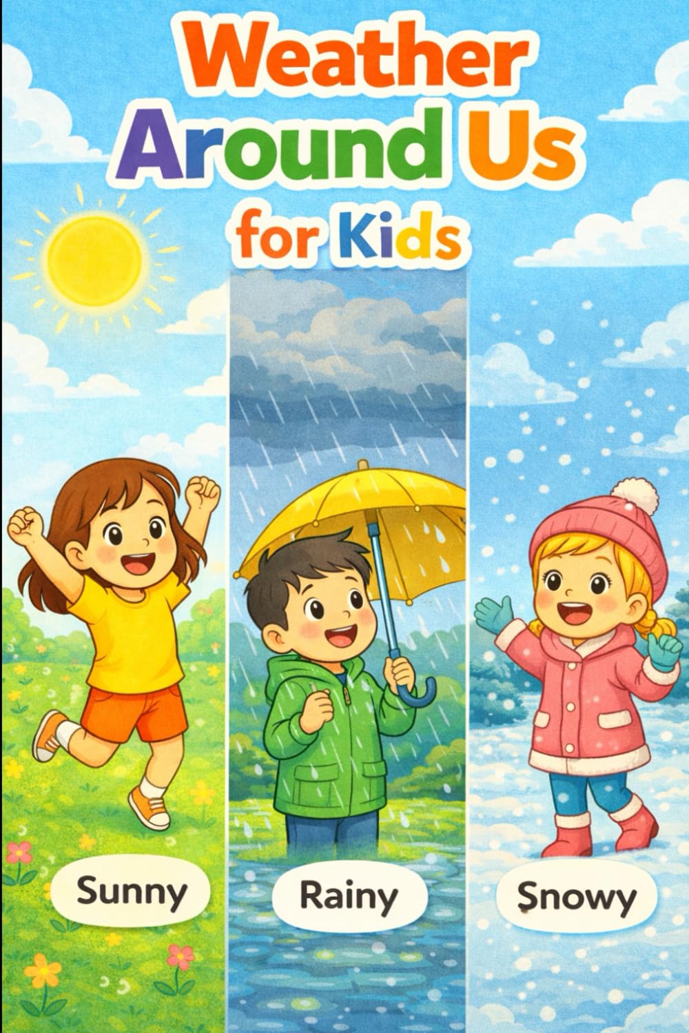 Weather Around Us for Kids: A Fun and Simple Weather Learning Book for Toddlers Ages 3–6 Exploring Sunny, Rainy, Windy and Snowy Days