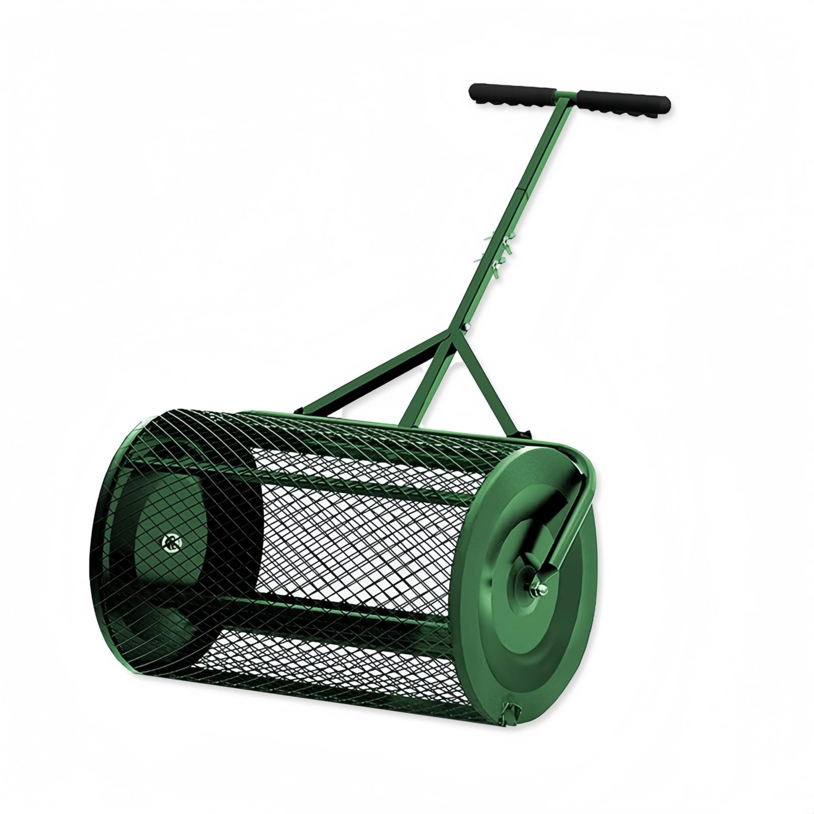 Esparcidor De Abono para Césped Y Jardín, Rodillo Esparcidor De Compost Y Turba De Alta Resistencia De 60 Cm con Mango En Forma De T, Herramienta Duradera para Esparcir Fertilizante Y Estiércol